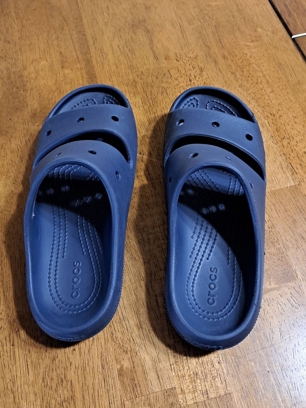 CROCS Navy Slide Sandals with Dual Straps - Picture 3 of 6